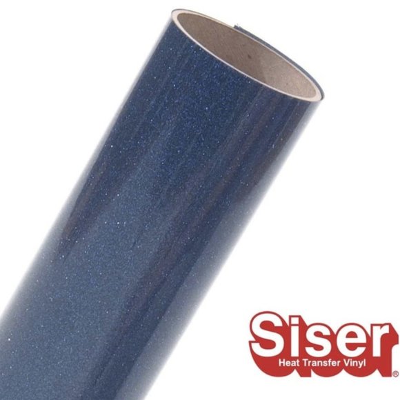20" x 5 Feet Glitter Sapphire Siser Easyweed HTV Heat Transfer Iron-On Vinyl - Picture 5 of 5